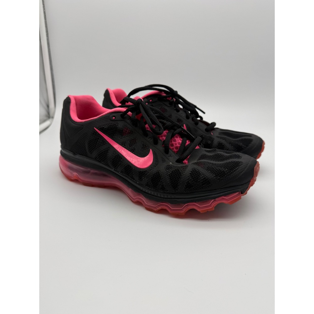 Nike Air Max 2011 Kids Running Shoes Black Pink 431945-060 Size 7Y